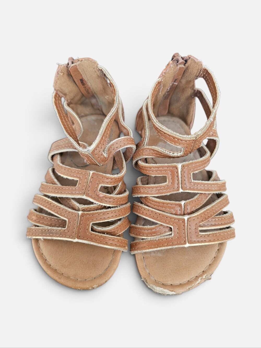 Report Brown Strappy Kids Sandals